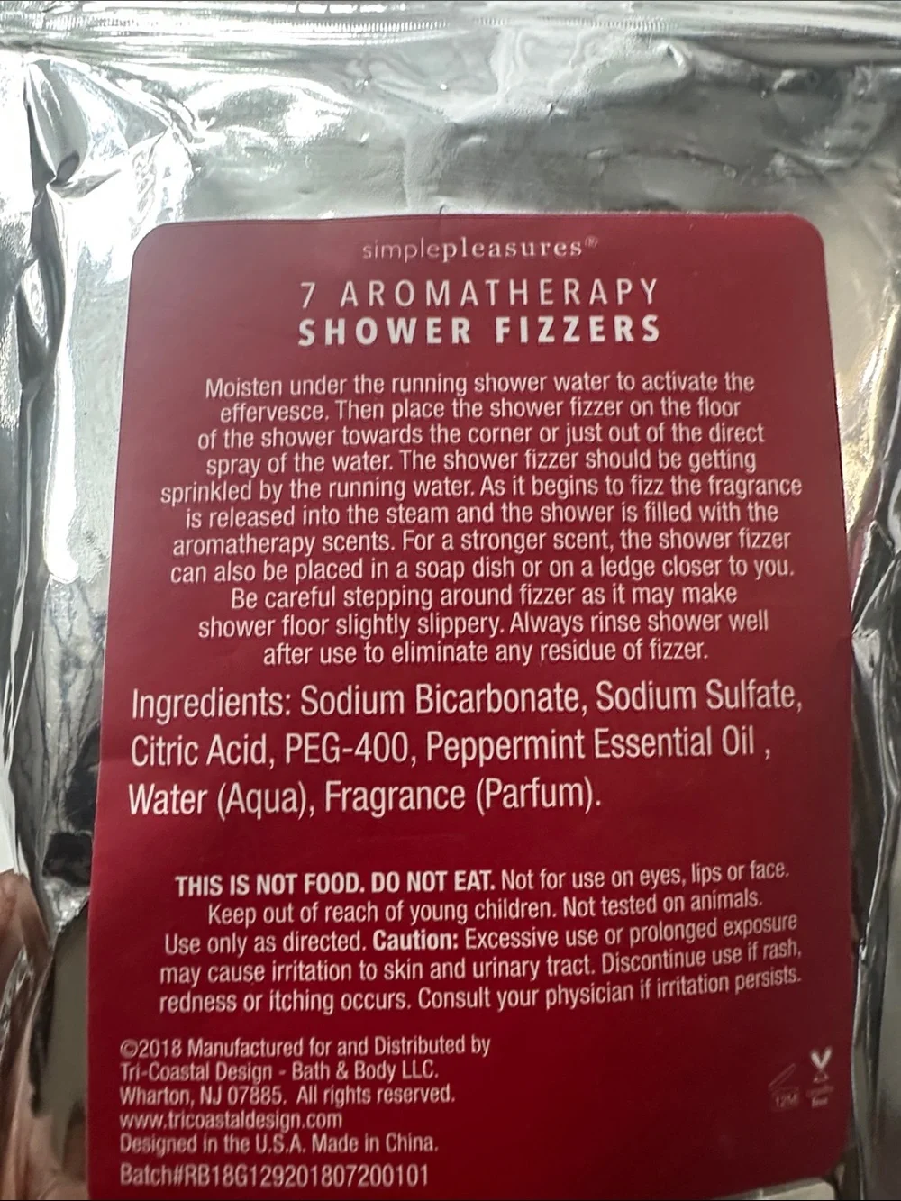 Shine With Joy Peppermint & Scented Aromatherapy Shower Fizzers - White